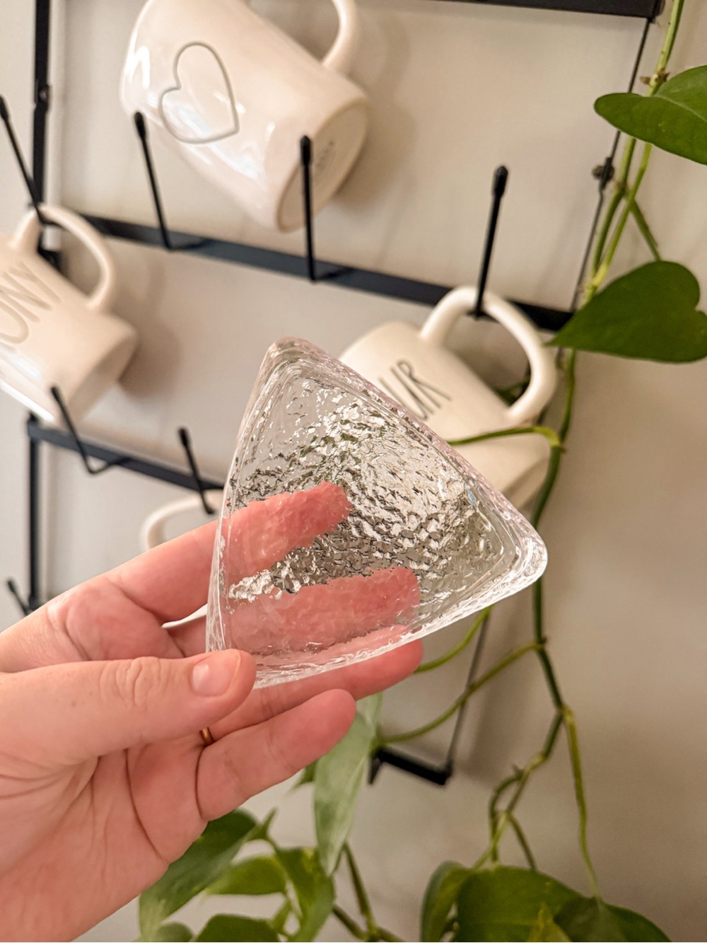 MCM Hand Blown Glass Spoon Rest Vintage